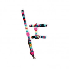 18453 - PEITORAL C/GUIA AJUSTAVEL P/GATO G FEMEA