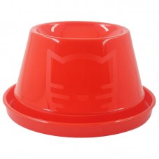 22218 - COMEDOURO ALTO P/GATO 150ML VERM-LILO