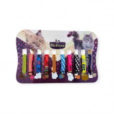 20110 - COLEIRA ELASTICA C/PLACA CARA GATO C/10