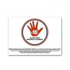 8140 - PLACA ADV. 25X16 PROIBIDO ALCOOL -0,5 MM